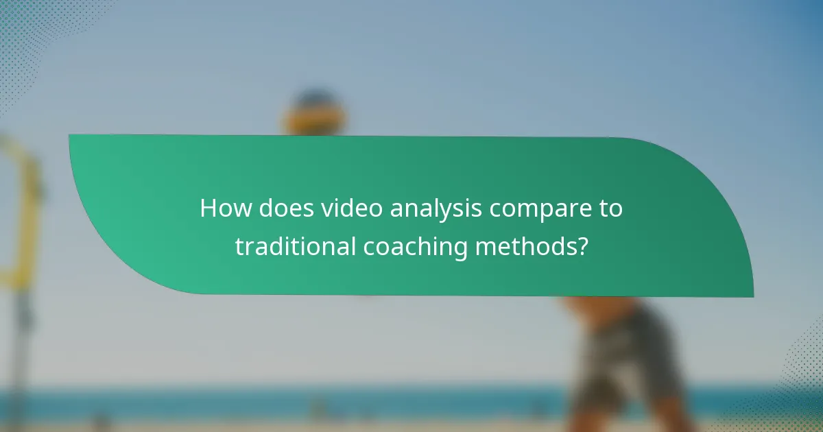 How does video analysis compare to traditional coaching methods?